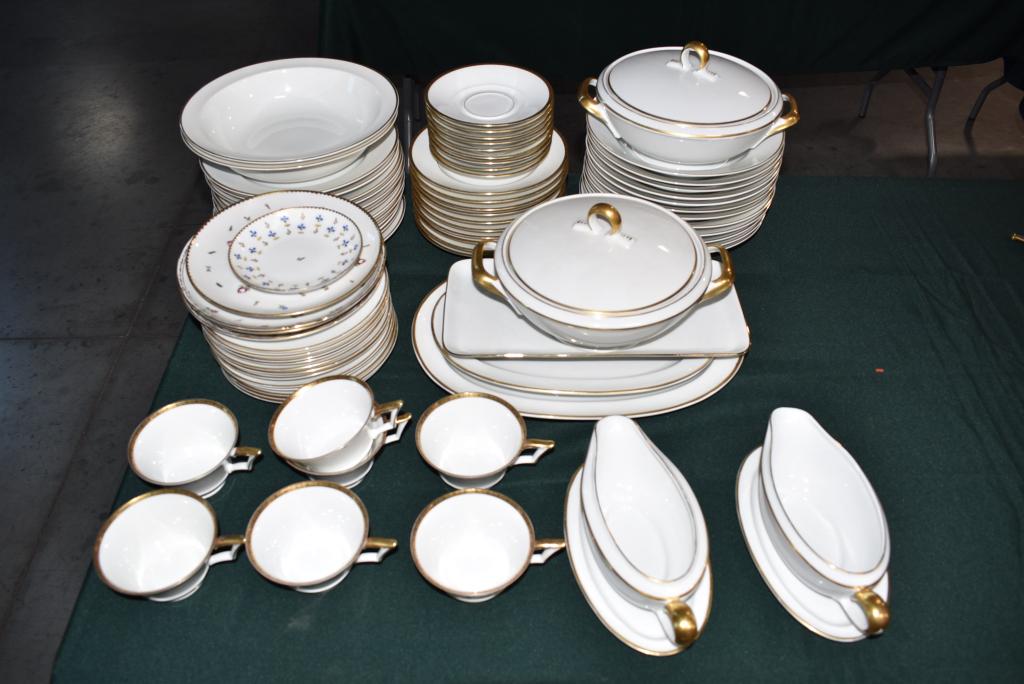 APPROX. 55 PCS LIMOGE GOLD RIM CHINA SET (1 of 1)