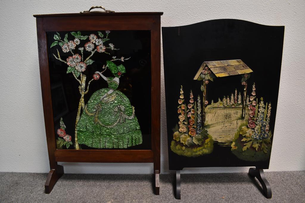 2 ANTIQUE FIRESCREENS (1 of 2)