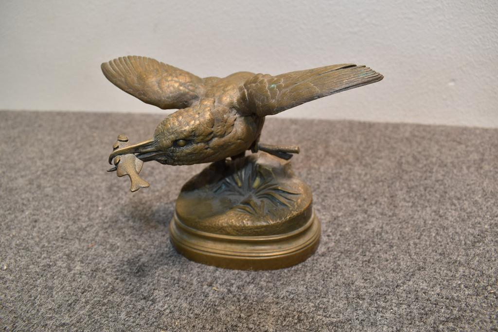 SIGNED ALFRED DUBUCAND KINGFISHER BRONZE (ASIS) (1 of 5)