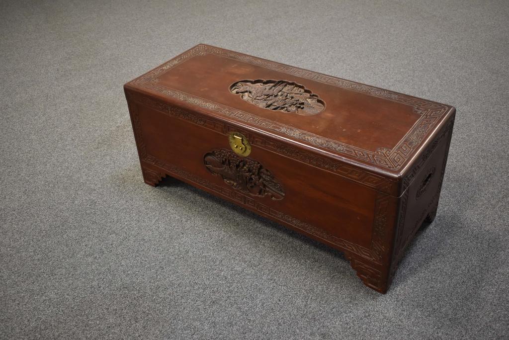 CHINESE CAMPHOR CHEST W/ TRAY (1 of 4)