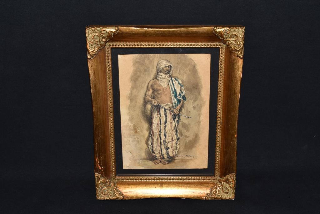 ORIENTALIST WATERCOLOR SIGNED LOUIS C. TIFFANY (1 of 4)