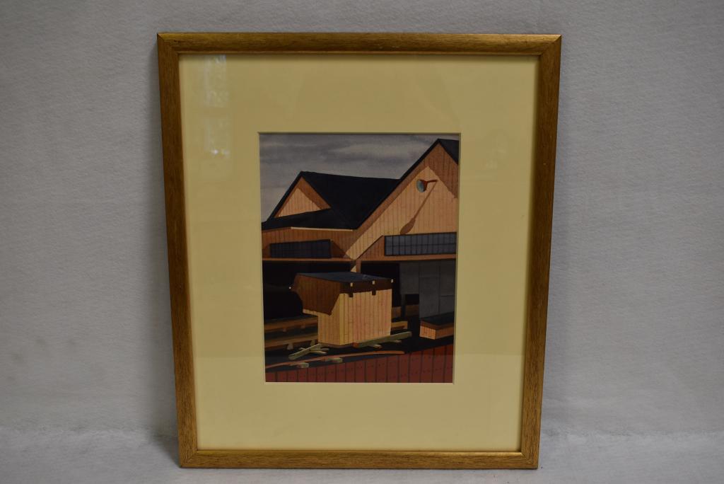 ATTRIBUTED TO EDGAR CORBRISGE "TRAIN DEPOT" (1 of 2)