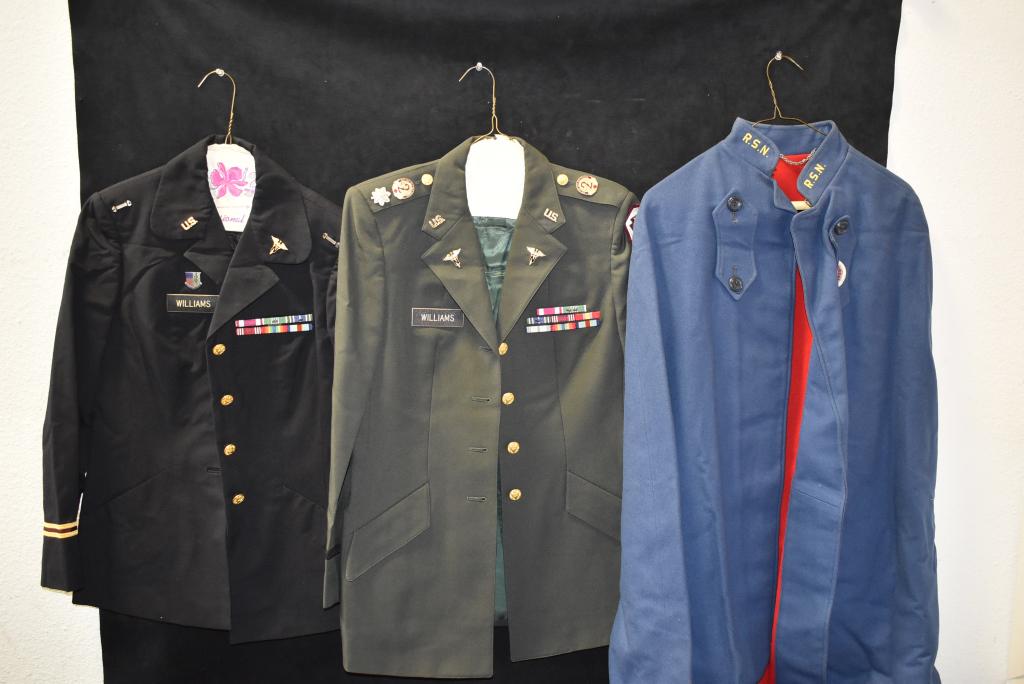 LARGE GROUPING OF MOSTLY U.S. MILITARY UNIFORMS (1 of 2)