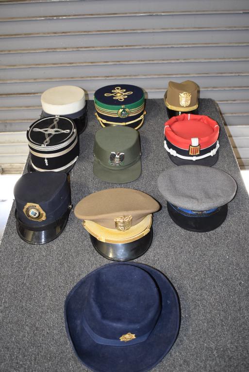 GROUPING OF 10 MISC CANADIAN POLICE CAPS/HATS (1 of 1)