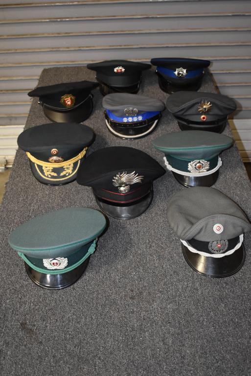 GROUPING OF 10 MISC CANADIAN POLICE CAPS/HATS (1 of 1)