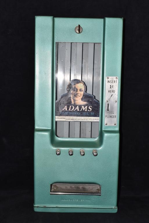 ADAMS GUM 1 CENT MACHINE W/ KEY (1 of 1)