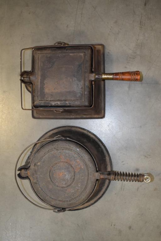 2 CAST IRON WAFFLE IRONS (1 of 3)