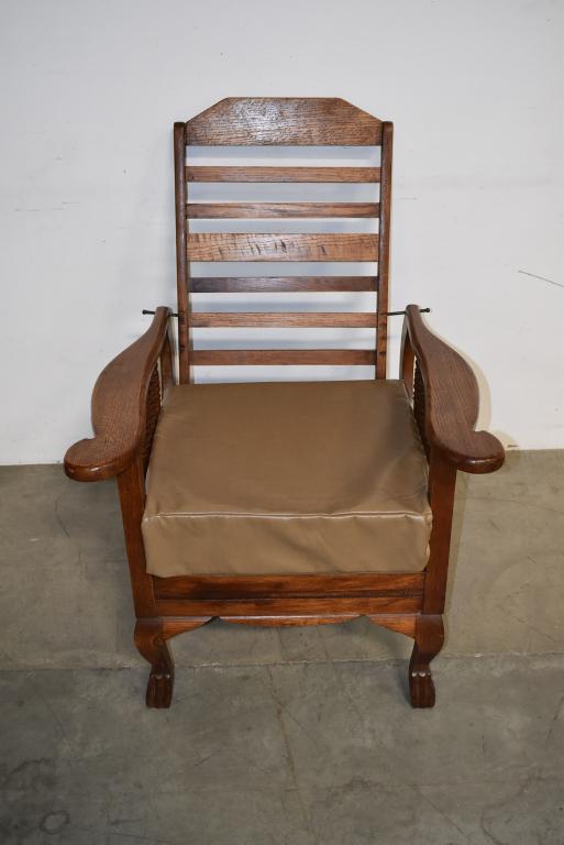 ANTIQUE OAK MORRIS CHAIR (1 of 2)