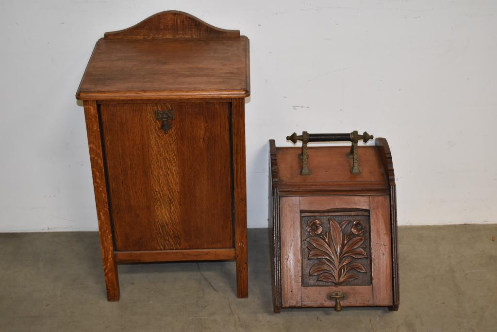 2 ANTIQUE COAL SCUTTLES (1 of 2)