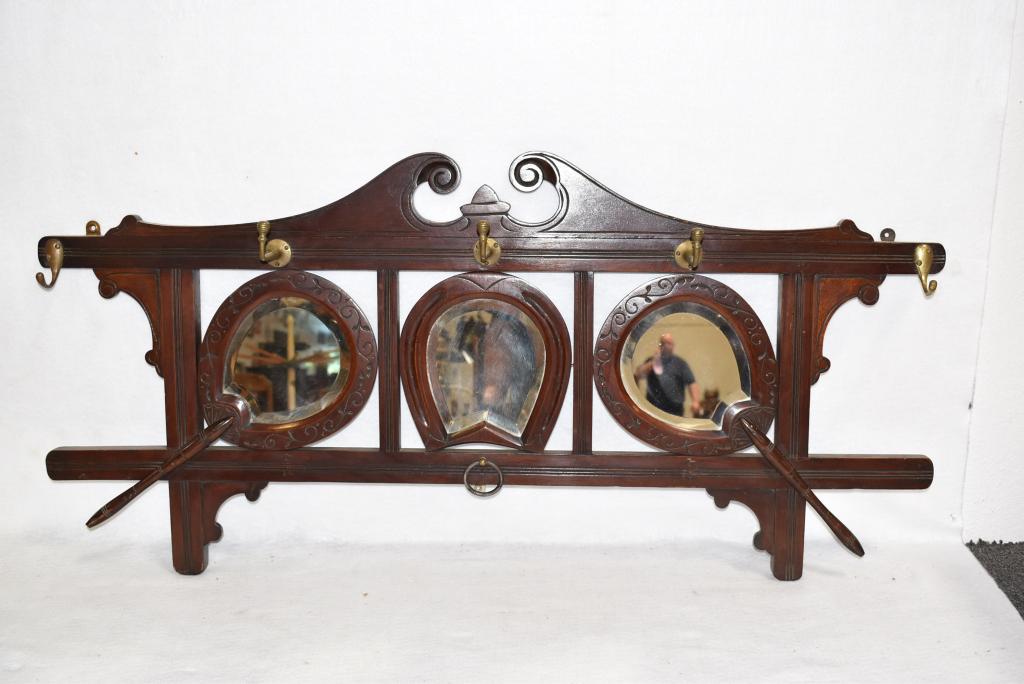 VICTORIAN HANGING WALL HAT RACK (1 of 2)