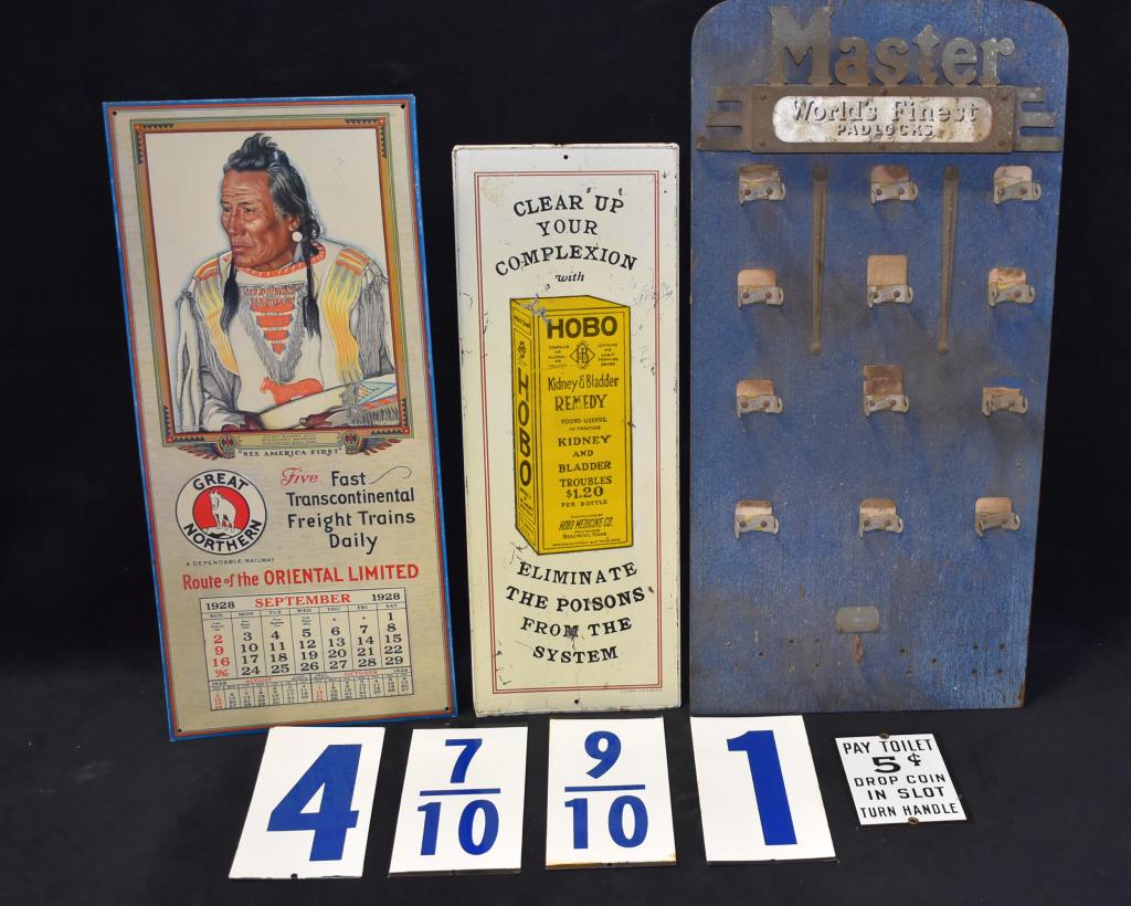 GROUPING OF METAL ADVERTISING SIGNS (1 of 2)