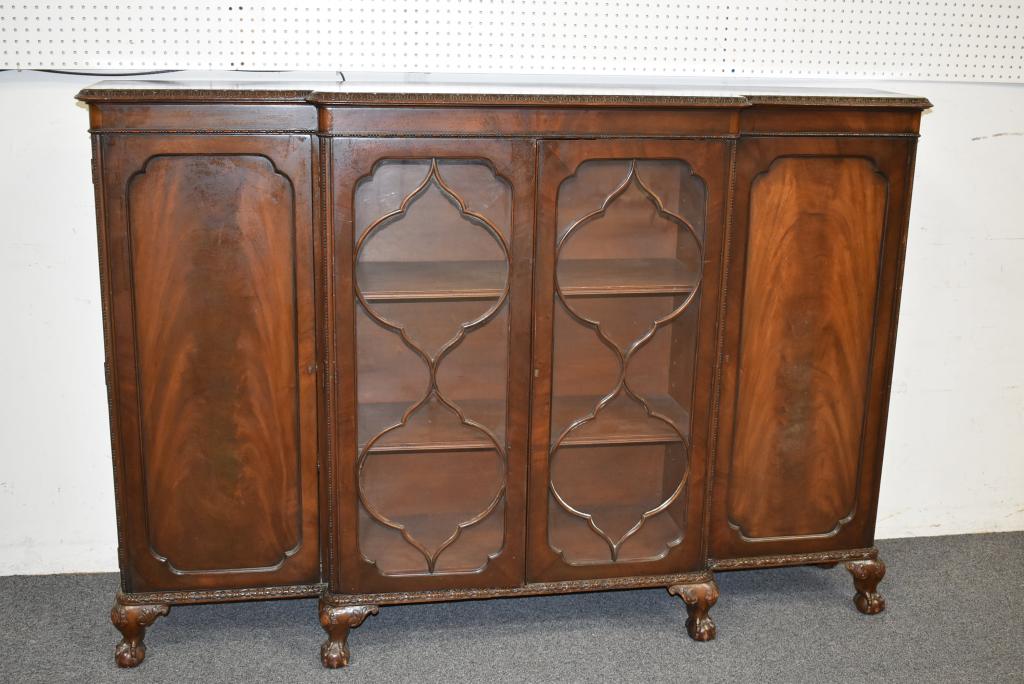MAHOGANY 4 DOOR BOOKCASE (1 of 1)