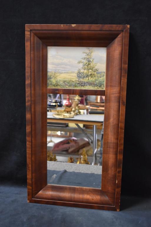 EMPIRE WALL MIRROR W/ WATERCOLOR (1 of 3)