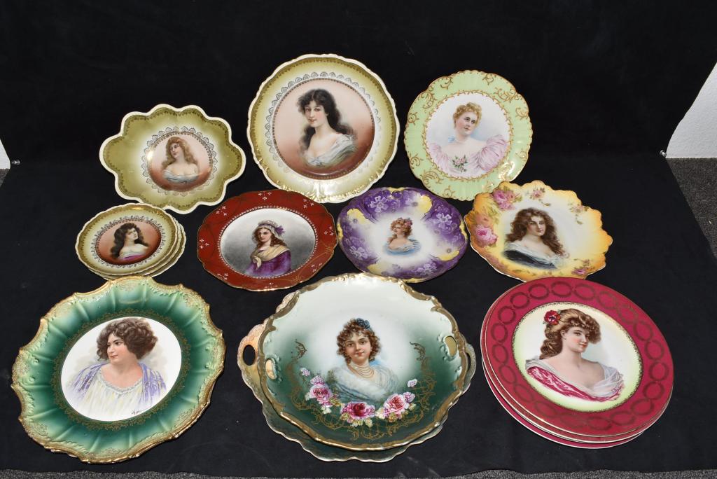 18 PORCELAIN PORTRAIT PLATES (1 of 1)