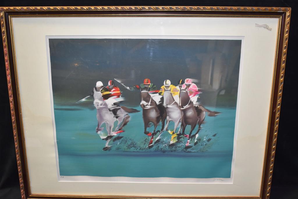SIGNED HORSE RACING PRINT (1 of 3)