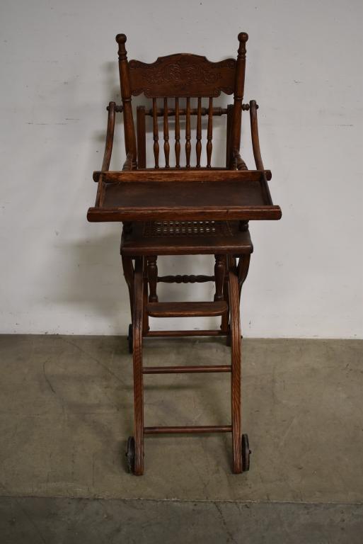 PRESSED BACK OAK HIGHCHAIR (1 of 2)