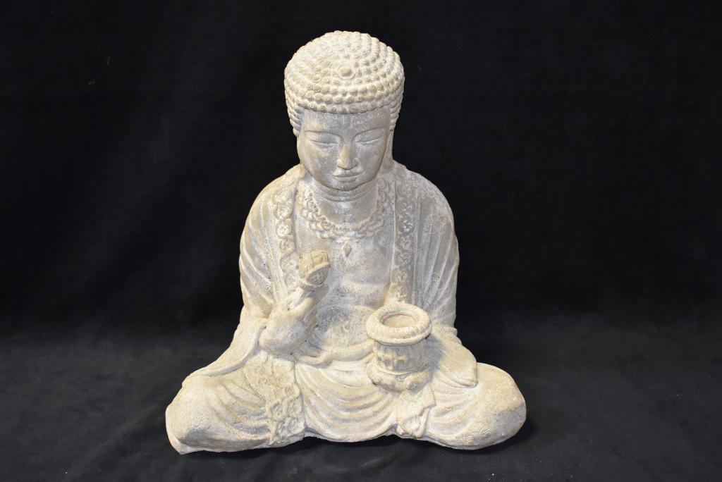 CONCRETE BUDDHA YARD STATUE (1 of 1)