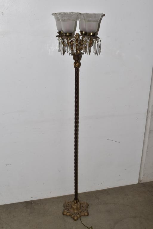 4 ARM CRYSTAL PRISM FLOOR LAMP (1 of 2)
