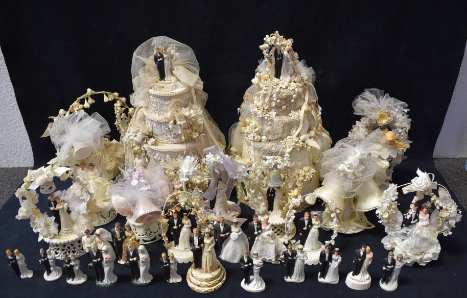 GROUPING OF VINTAGE WEDDING TOPPERS (1 of 1)