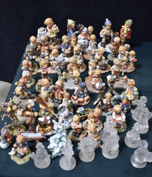 40 GOEBEL FIGURES & 9 GLASS GOEBEL FIGURES (1 of 1)