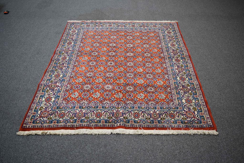 APPROX. 6'4" X 7'8" HANDMADE PERSIAN VERAMIN RUG: NICE CLEAN RUG