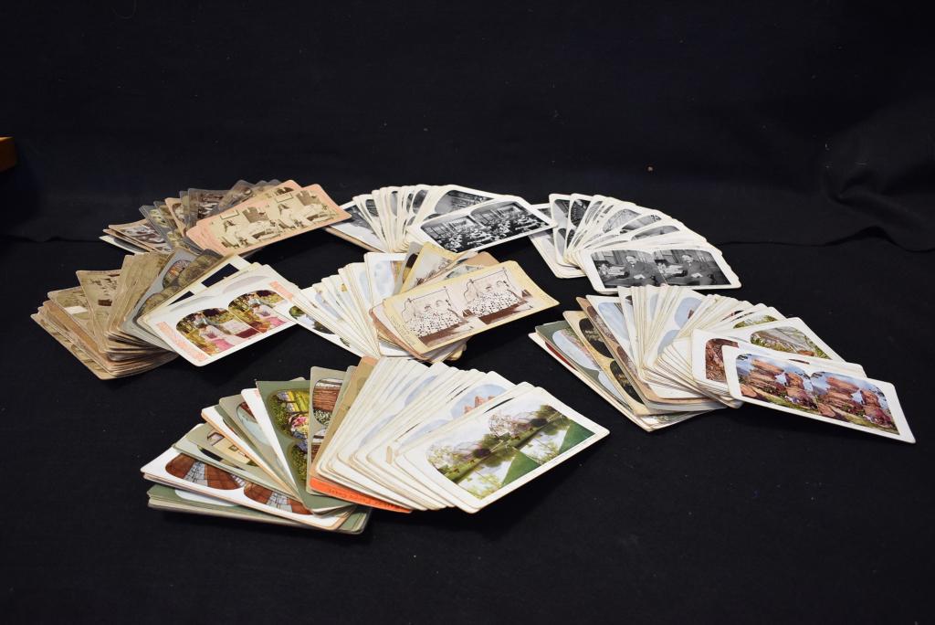 LARGE GROUPING OF STEREOPTIC CARDS: APPROX. 220 CARDS--NICE SET OF CARDS FOR SEARS & ROEBUCK