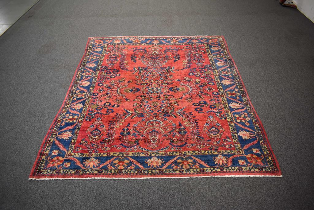 APPROX. 11' X 9'2" HANDMADE PERSIAN RUG: WEAR THROUGHOUT