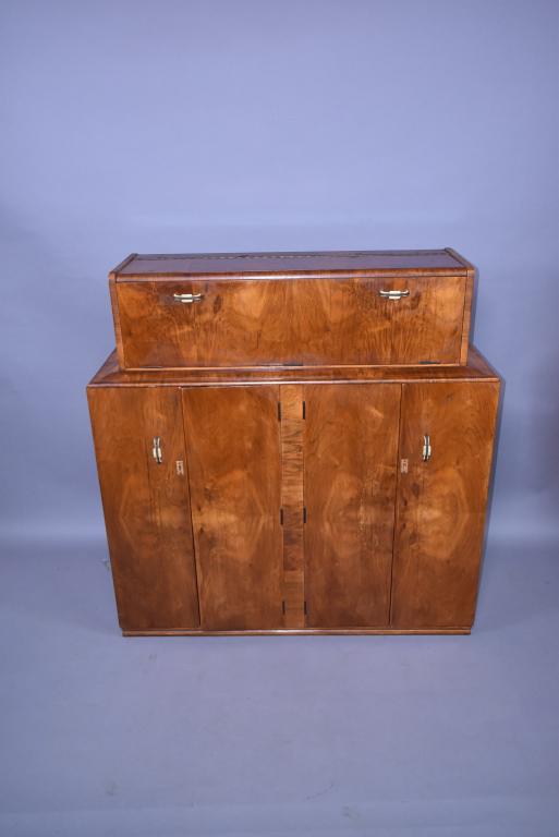ART DECO FLIP TOP WALNUT BAR (1 of 5)
