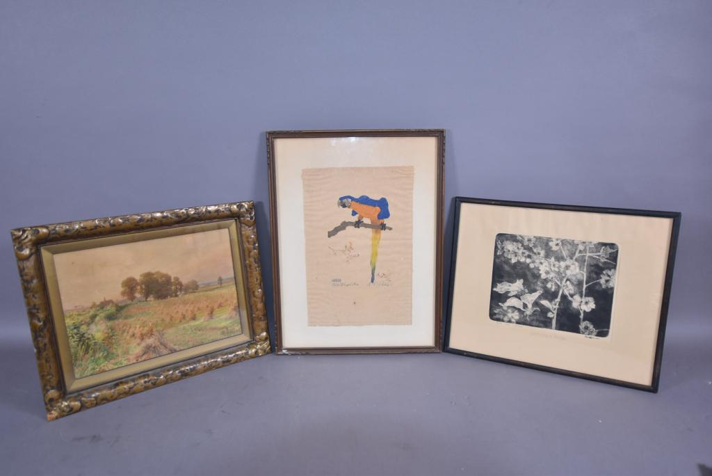 3 PCS OF ANTIQUE ARTWORK (1 of 7)