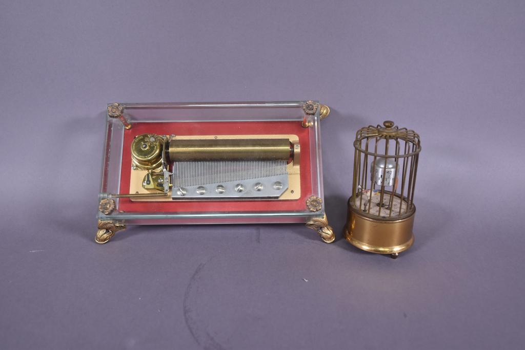 REUGE MUSIC BOX & KAISER BIRDCAGE CLOCK (1 of 8)