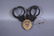 PR. ANTIQUE HANDCUFFS W/ KEY & METRO POLICE BADGE