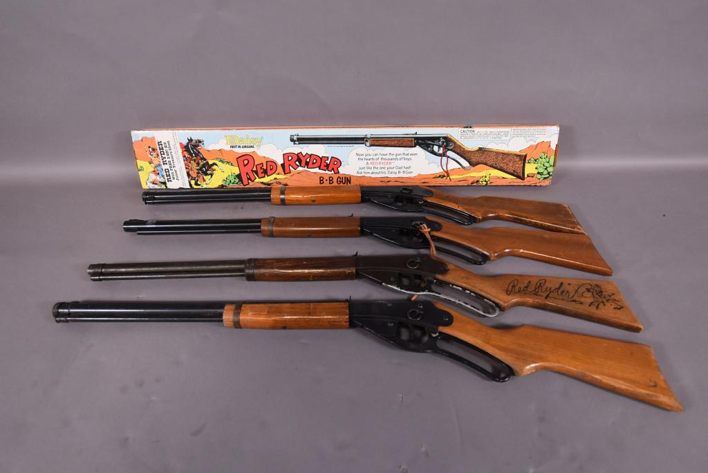LOT OF 5 DAISY "RED RYDER" BB GUNS (1 of 1)