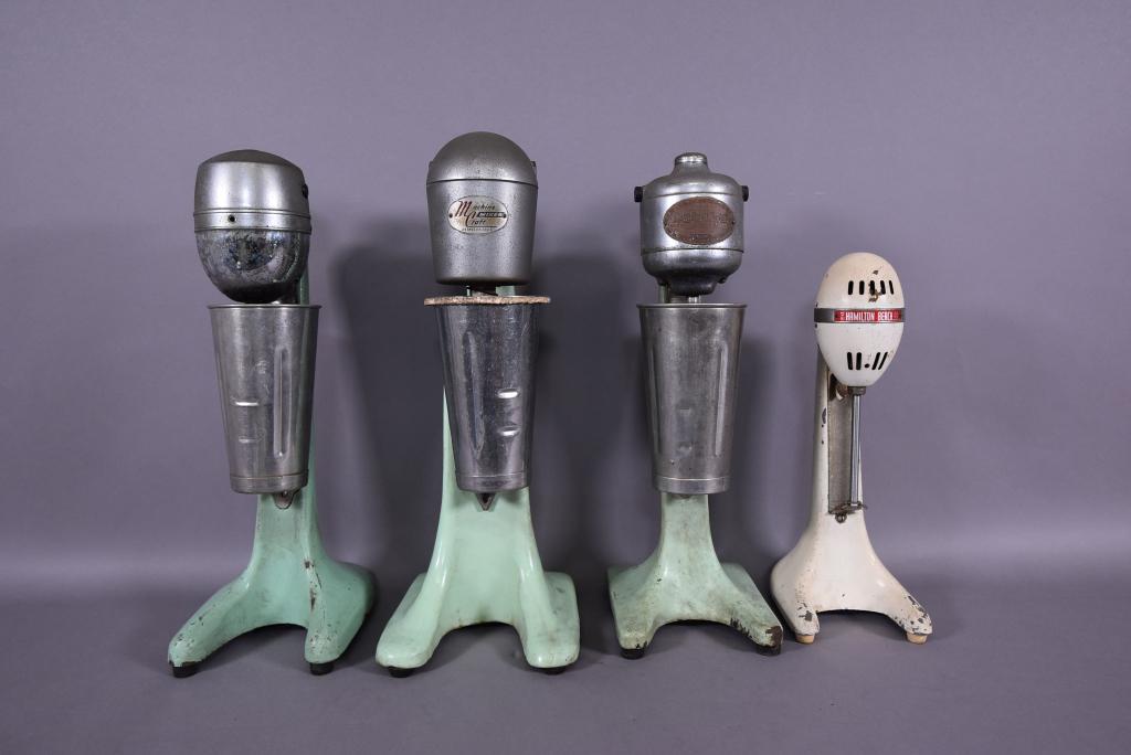 LOT OF 4 VINTAGE MALT MIXERS (1 of 1)