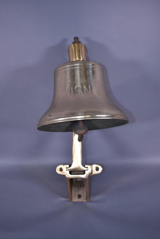 U.S. NAVY BRASS BELL WITH MOUNT (1 of 5)