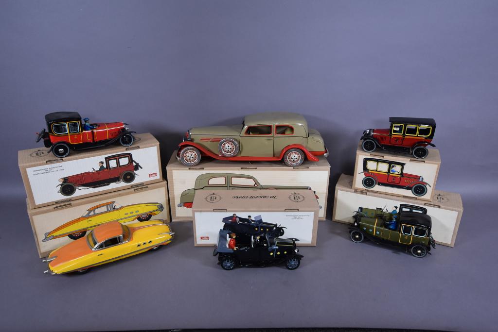 LOT OF 6 PAYA TIN WIND UP TOY CARS W/ ORIG. BOXES (1 of 4)