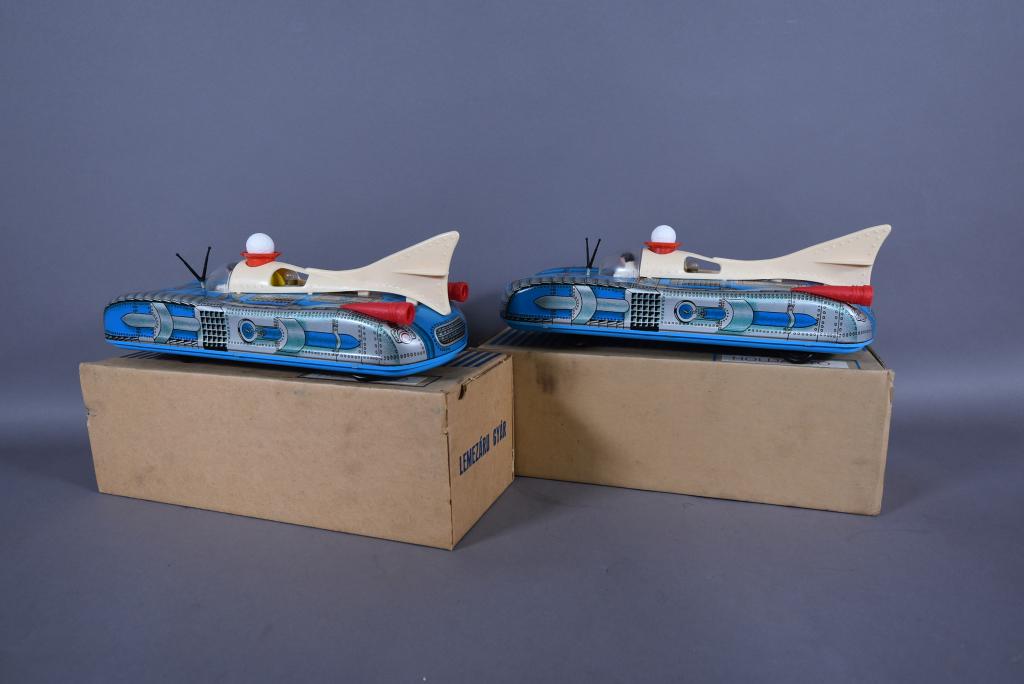 2 GERMAN BATTERY OPERATED SPACE CARS (1 of 1)