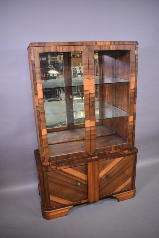ART DECO 2 DOOR CHINA CABINET (1 of 3)