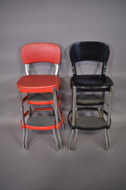 2 1950'S COSCO PULL OUT STEP STOOLS (1 of 4)