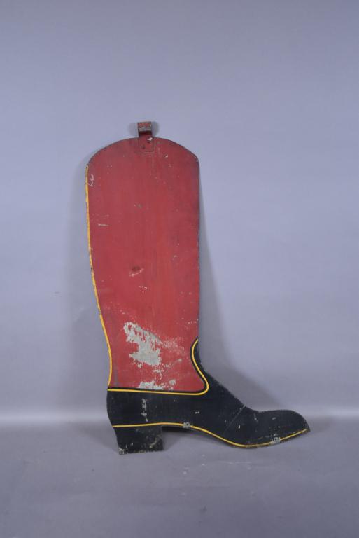 METAL BOOT DIE CUT TRADE SIGN (1 of 2)
