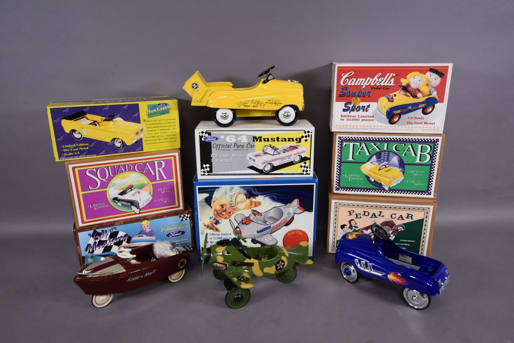 LOT OF 12 DIE CAST METAL 1:3 SCALE PEDAL CARS (1 of 1)
