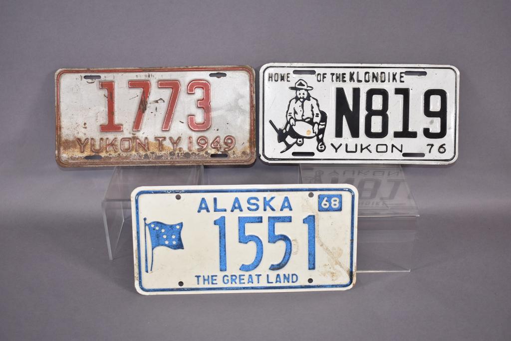 3 ALASKA LICENSE PLATES (1 of 1)