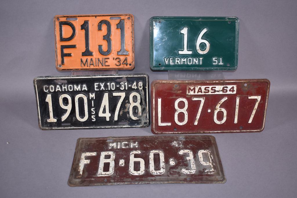 5 MISC LICENSE PLATES (1 of 1)