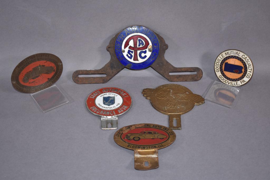 6 ASSORTED INSURANCE LICENSE PLATE TOPPERS (1 of 4)