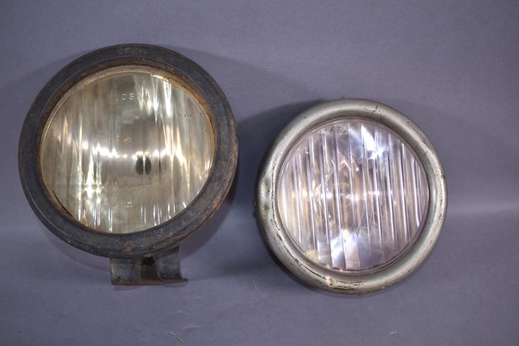 2 VINTAGE FORD & HUDSON HEADLIGHTS (1 of 3)