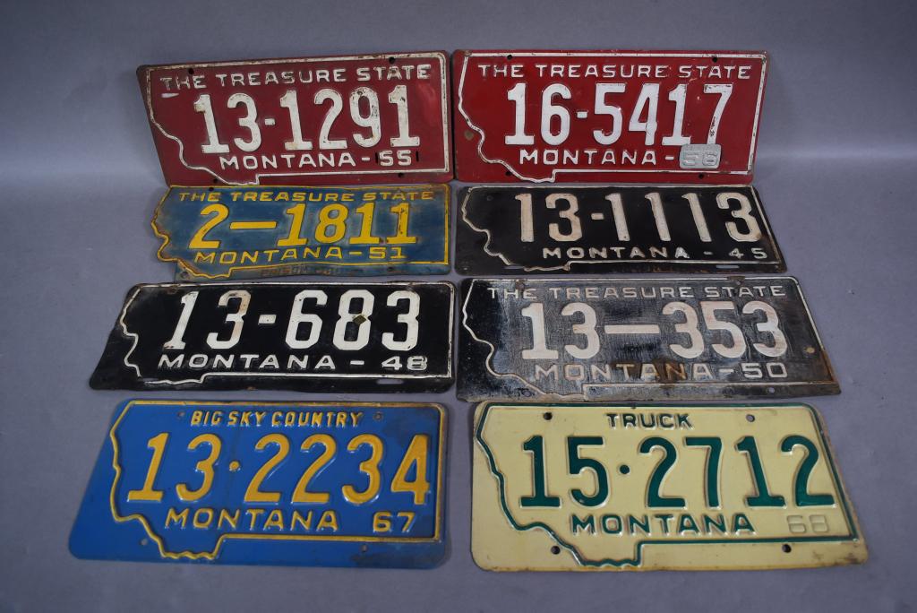 8 MONTANA LICENSE PLATES (1 of 1)