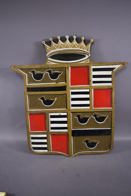 CADILLAC SIGN ON MASONITE BOARD (1 of 3)