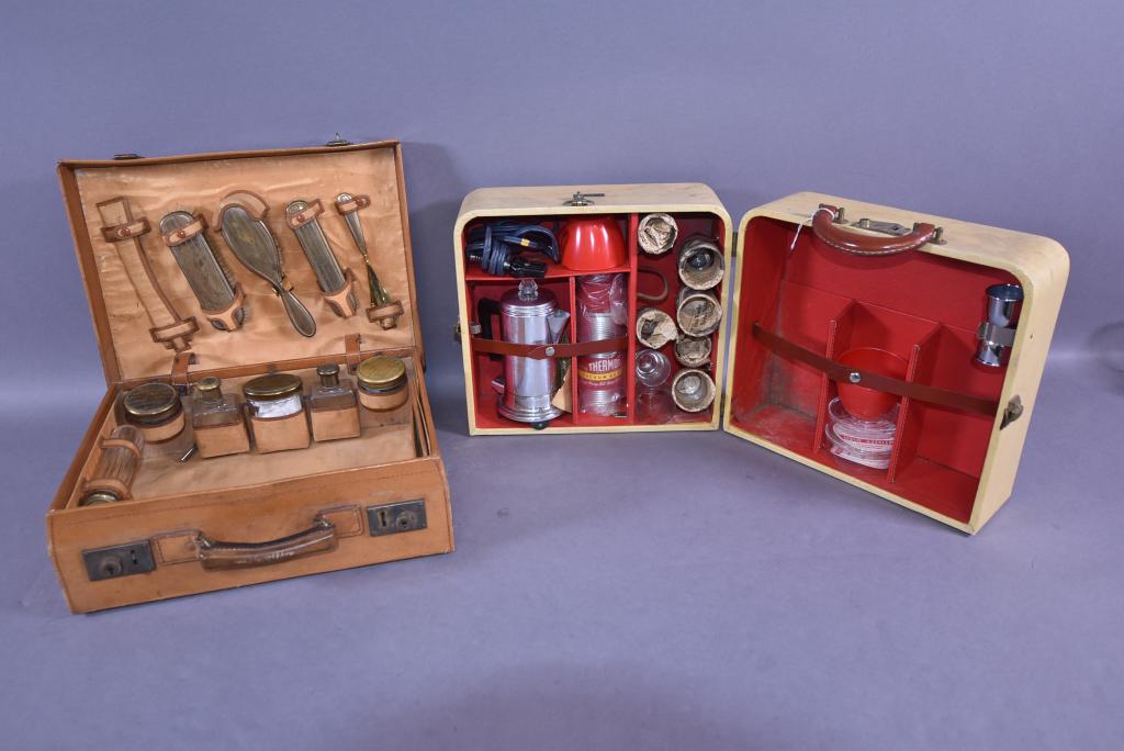2 TRAVELING SETS (BAR & VANITY): BAR & VANITY SETS--WEAR THROUGHOUT