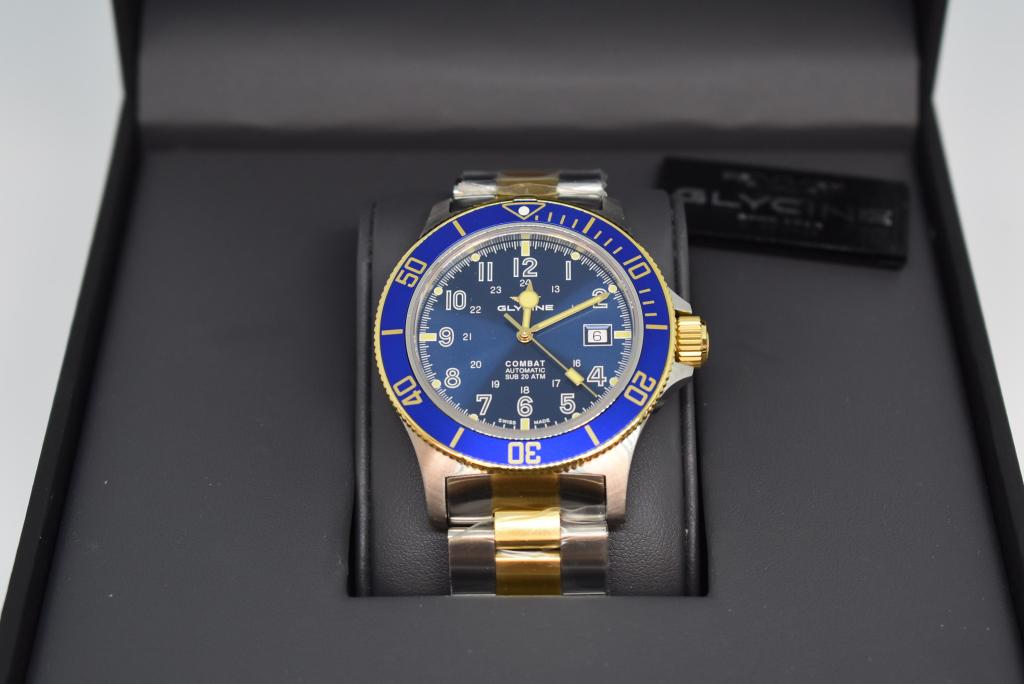GLYCINE "Combat Sub", Blue Dial, Men (1 of 2)