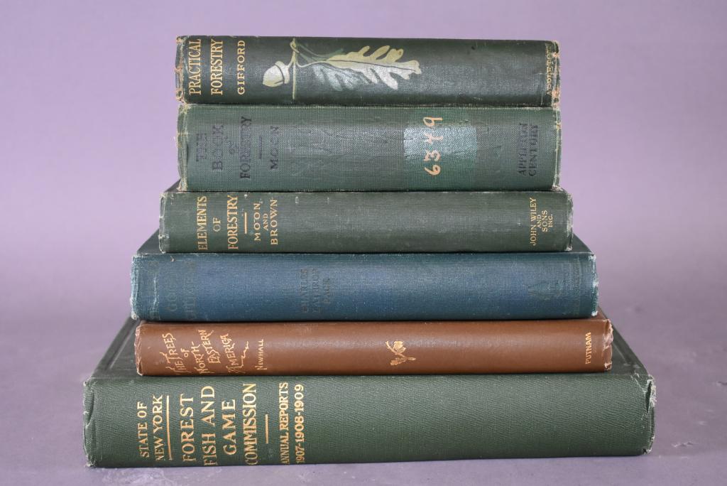 COLLECTION OF 6 ANTIQUE HARD BACK FORESTRY BOOKS (1 of 1)