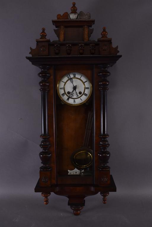 ANTIQUE GERMAN WALL CLOCK (1 of 5)